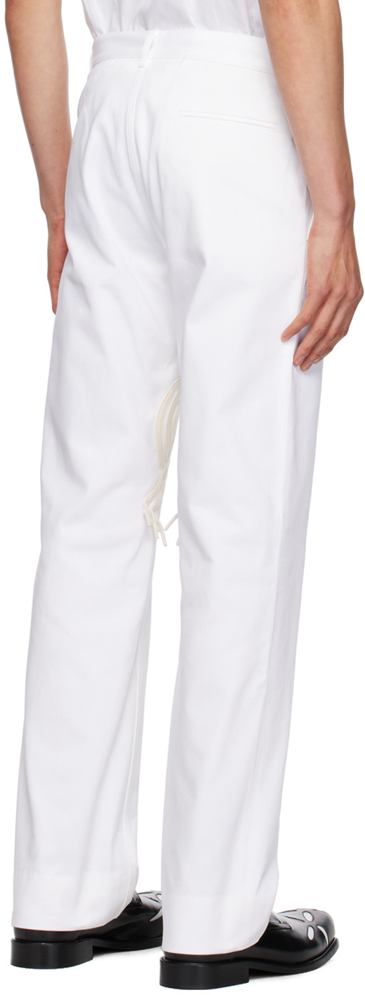 Stefan Cooke White Braided Trousers