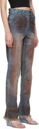 BARRAGÁN Blue & Brown B-Bottom Jeans