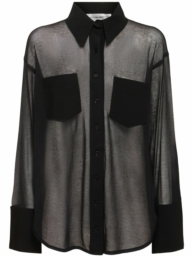 Photo: VICTORIA BECKHAM Lightweight Cotton Blend Shirt with pockets