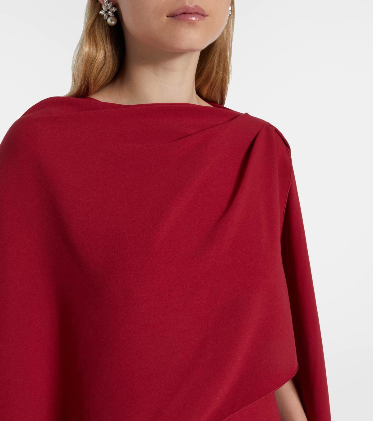 Roksanda Demetria caped crêpe gown