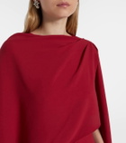 Roksanda Demetria caped crêpe gown