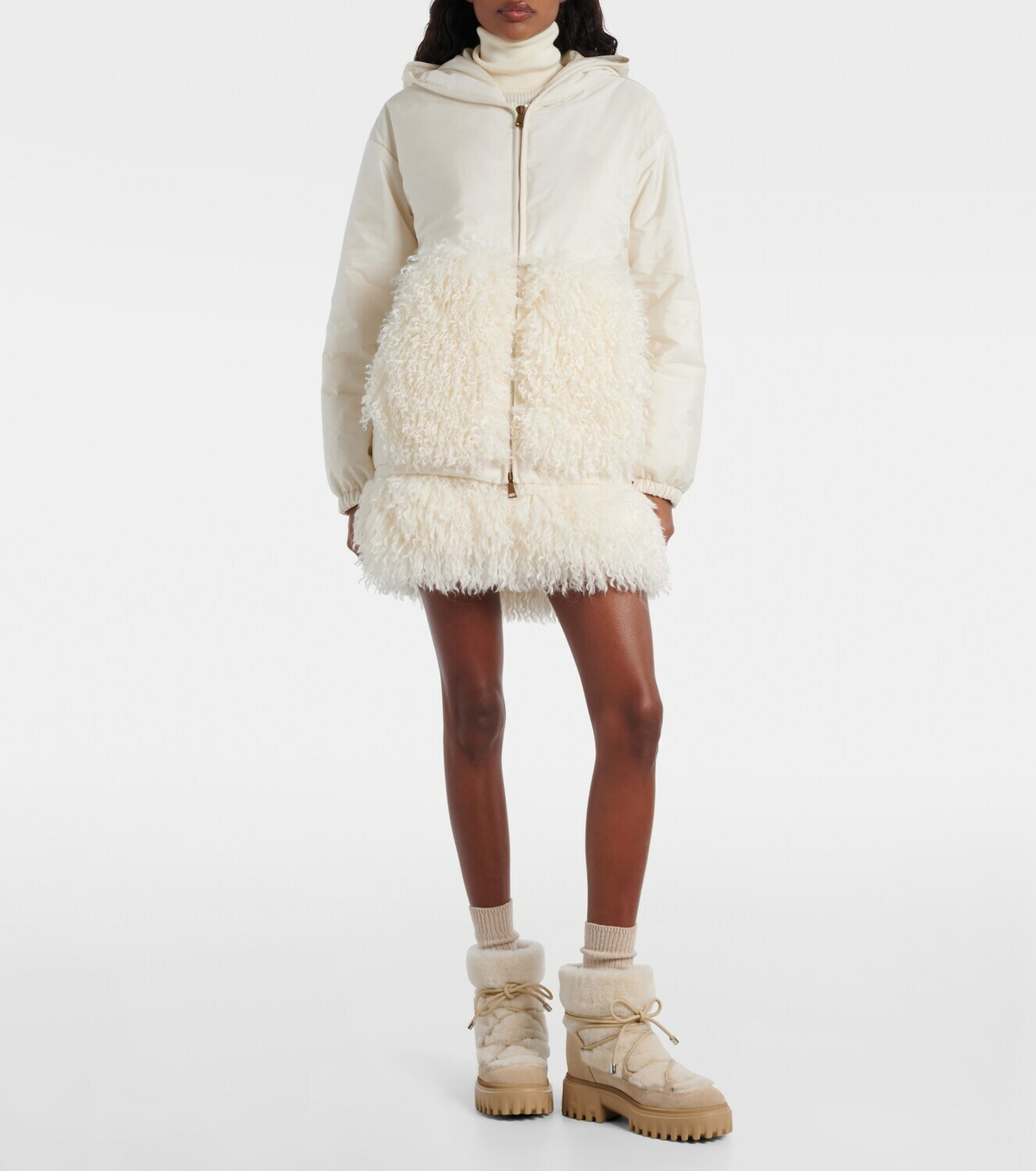 Moncler Paneled zip-up hoodie