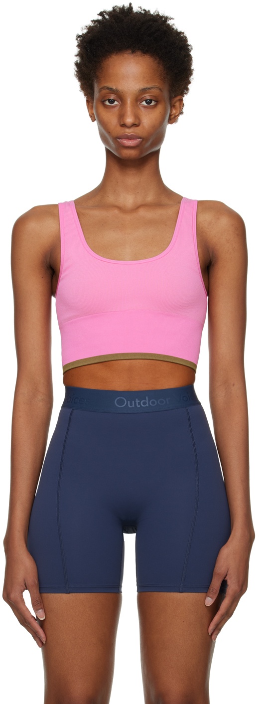 Outdoor Voices Pink Longline Sports Bra Outdoor Voices