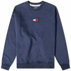 Tommy Jeans Men's Archive Flag Crew Sweat in Twilight Navy