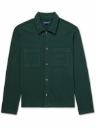 Frescobol Carioca - Preto Waffle-Knit Cotton Overshirt - Green