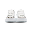 Alexander McQueen White and Silver Toe Cap Oversized Sneakers