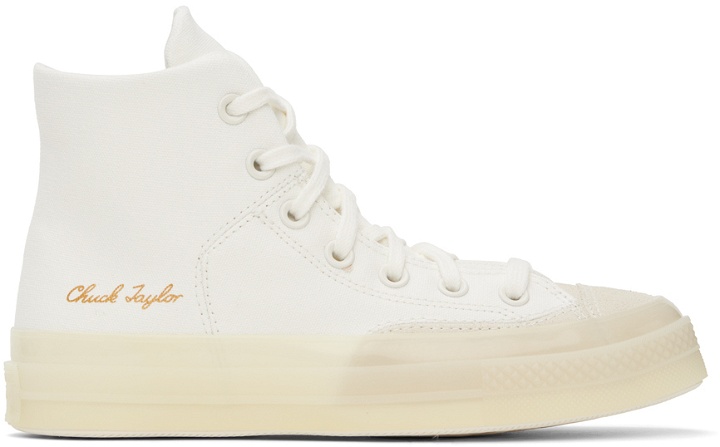Photo: Converse Off-White Chuck 70 Marquis Hi Sneakers