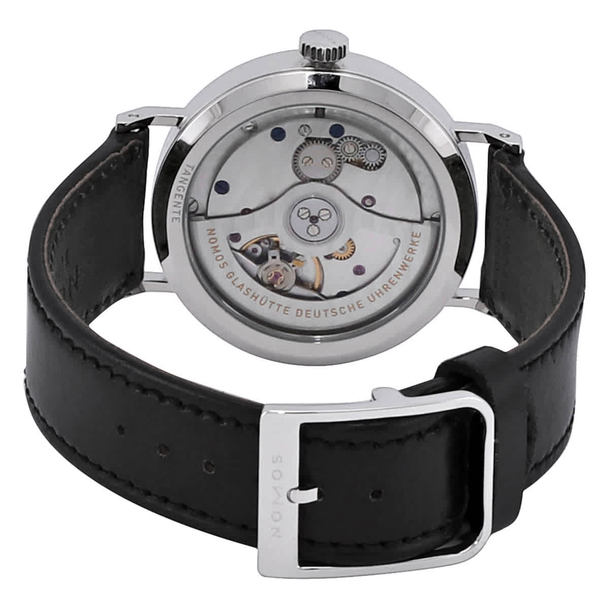 Nomos Tangente Neomatik Automatic Galvanized Dial Black Leather Watch 189
