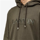 Lanvin Men's Logo Popover Hoodie in Loden