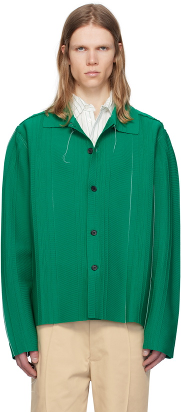 Photo: Camiel Fortgens Green Viscose Cardigan