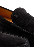 Tods Gommino Suede Loafers Black