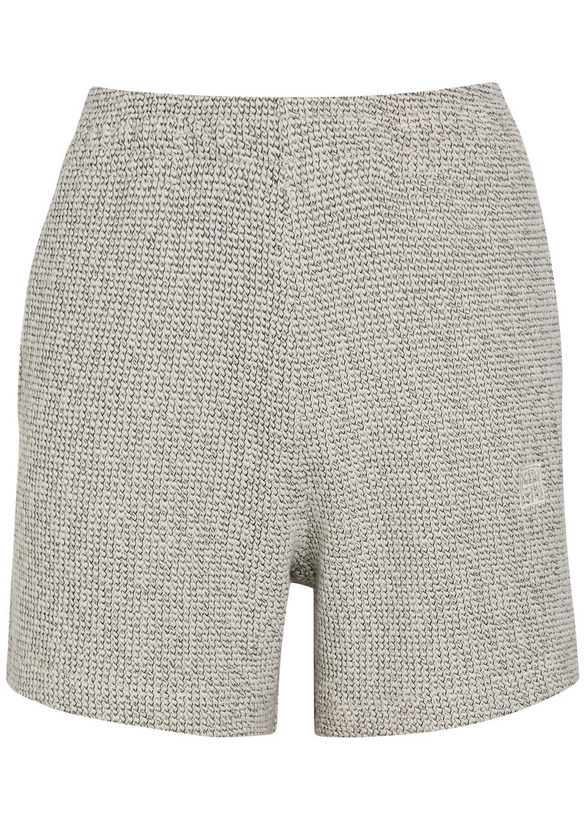 Photo: Anine Bing Kam Marled Cotton-blend Shorts Multicoloured