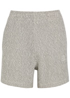 Anine Bing Kam Marled Cotton-blend Shorts Multicoloured