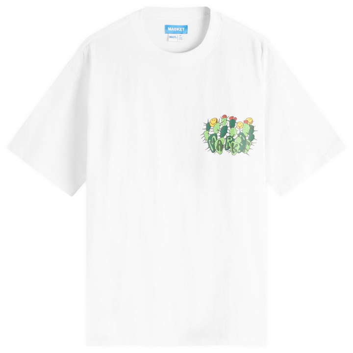Photo: MARKET Men's Smiley Cactus T-Shirt in White