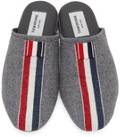 Thom Browne Grey Waterproof Wool Engineered Stripe Loafers