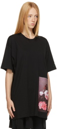 Raf Simons Black Joy Division Edition Oversized Flower Print T-Shirt