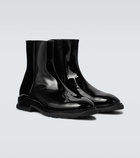 Alexander McQueen Slim Tread patent leather boots