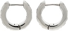 Balenciaga Silver Force Striped Earrings