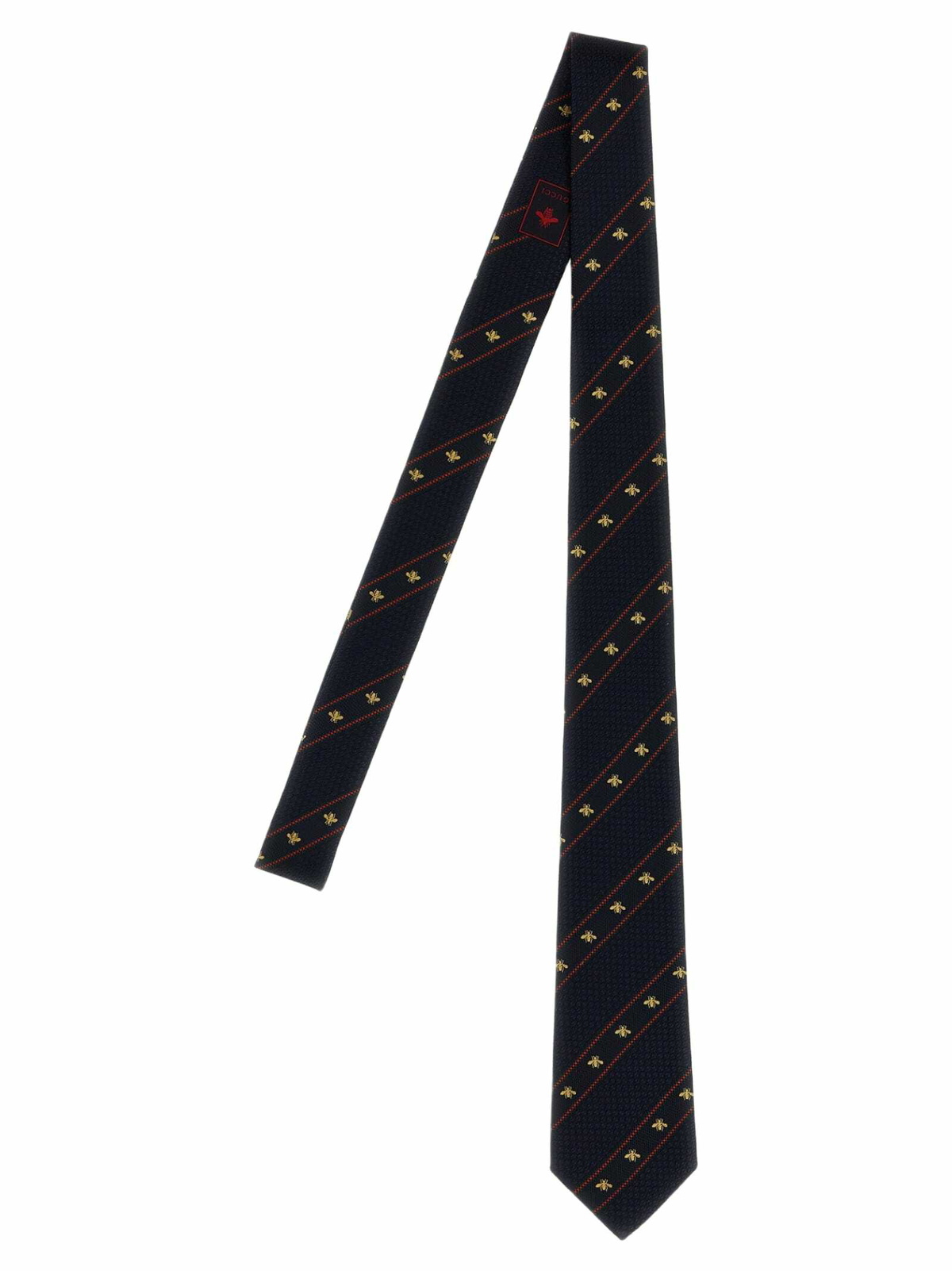 Black Silk Bee Embroidered Tie | GUCCI® US