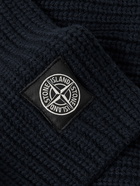 Stone Island - Logo-Appliquéd Ribbed Wool Scarf