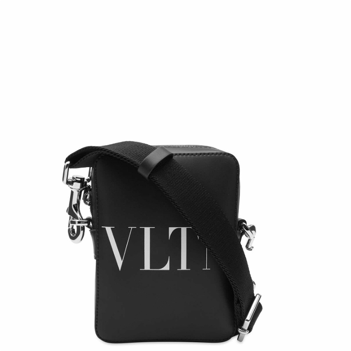 Photo: Valentino Men's VLTN Small Cross Body Bag in Black/White
