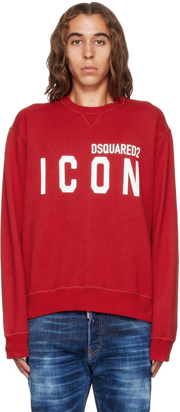 Photo: Dsquared2 Red Icon Cool Sweatshirt