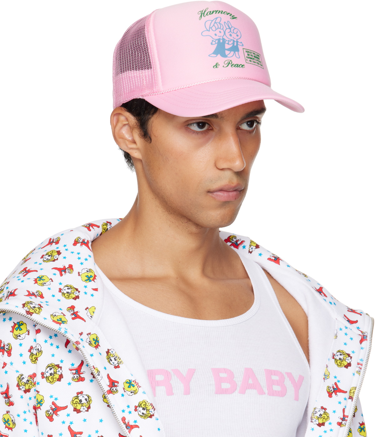 Ashley Williams Pink 'Harmony & Peace' Trucker Cap