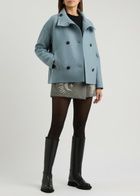 Harris Wharf London Double-breasted Wool Jacket Grey