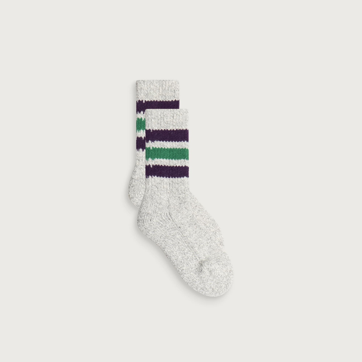 RoToTo Oldschool Work Boot Sock in Purple/Green