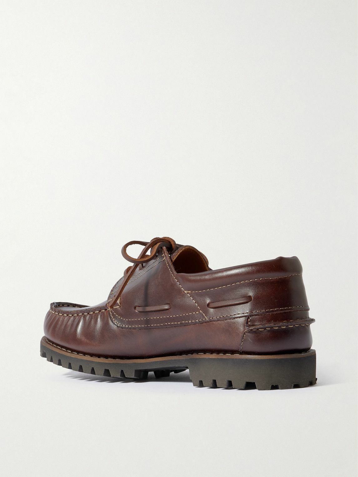 Mr P. - Leather Boat Shoes - Brown
