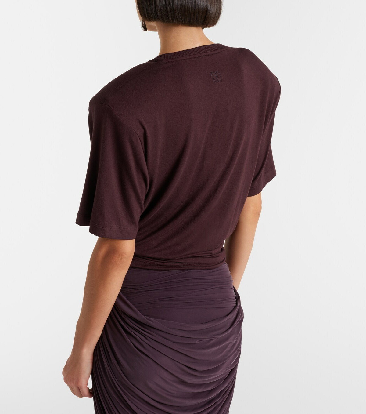 Magda Butrym Floral-appliqué jersey T-shirt