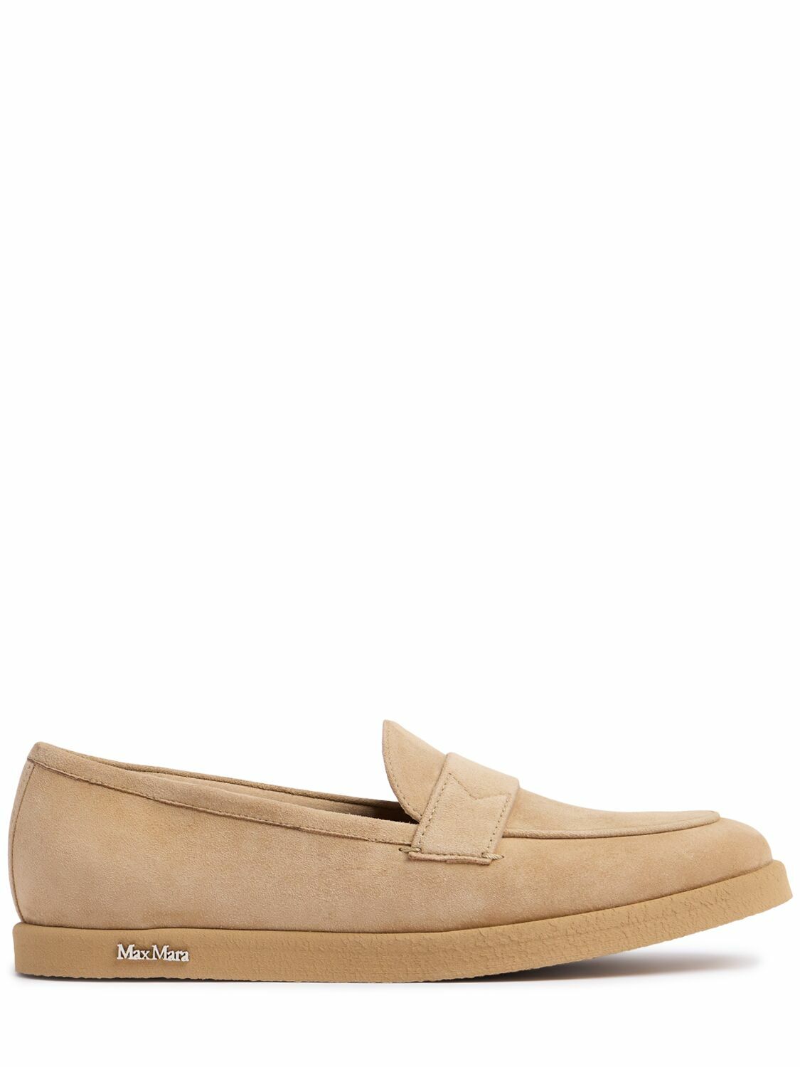 MAX MARA - 10mm Cocco Print Leather Loafers Max Mara