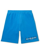 Givenchy - Josh Smith Wide-Leg Logo-Print Cotton-Jersey Shorts - Blue