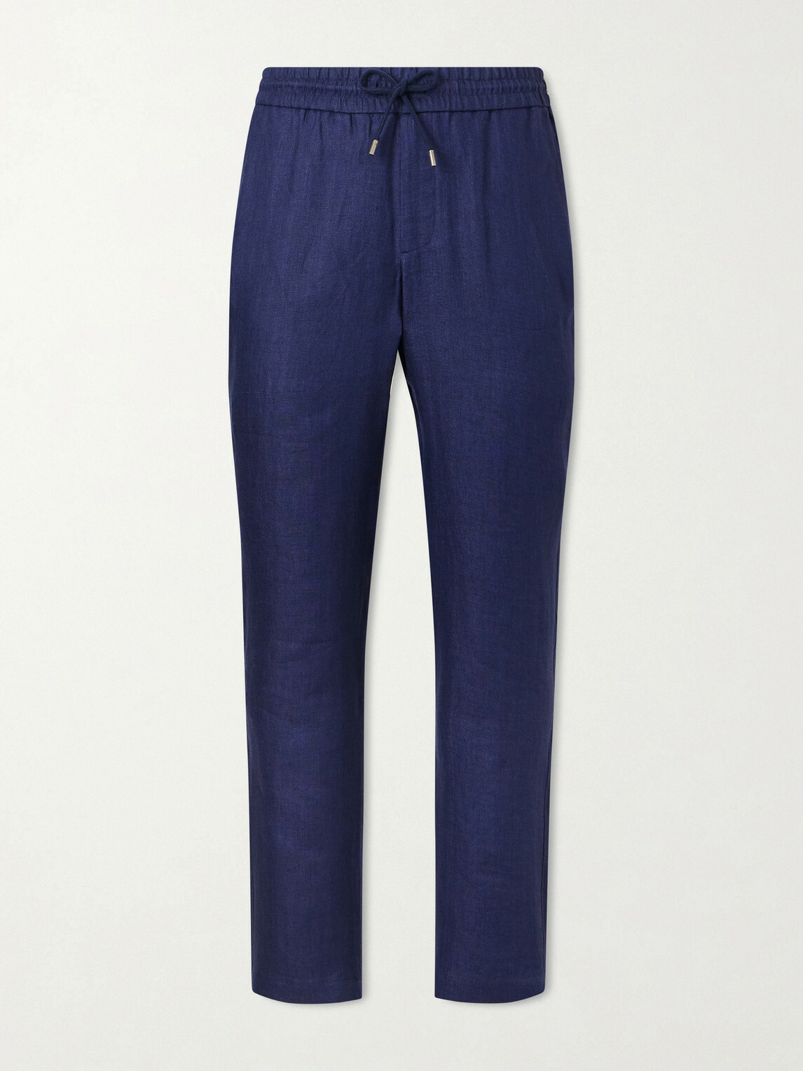 SEASE - Summer Mindset Straight-Leg Linen and Cotton-Blend Drawstring Trousers - Blue