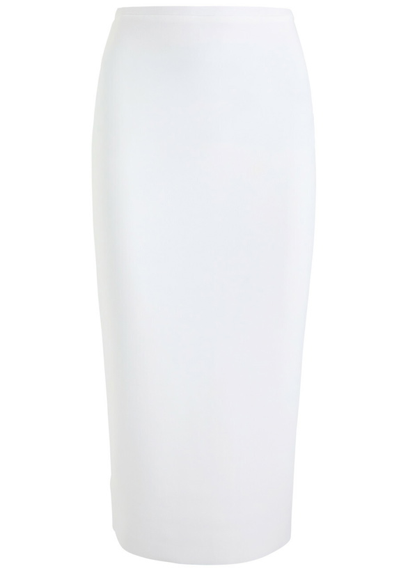 Photo: Norma Kamali Stretch-crepe Midi Pencil Skirt White