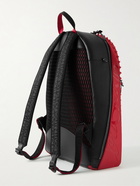 Christian Louboutin - Backparis Spiked Rubber-Trimmed Full-Grain Leather Backpack