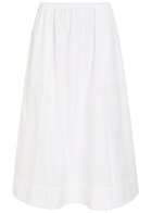Vince Scalloped Cotton Midi Skirt White