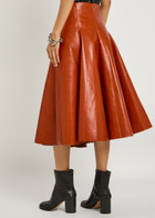 Entire Studios Delta Leather Midi Skirt Copper