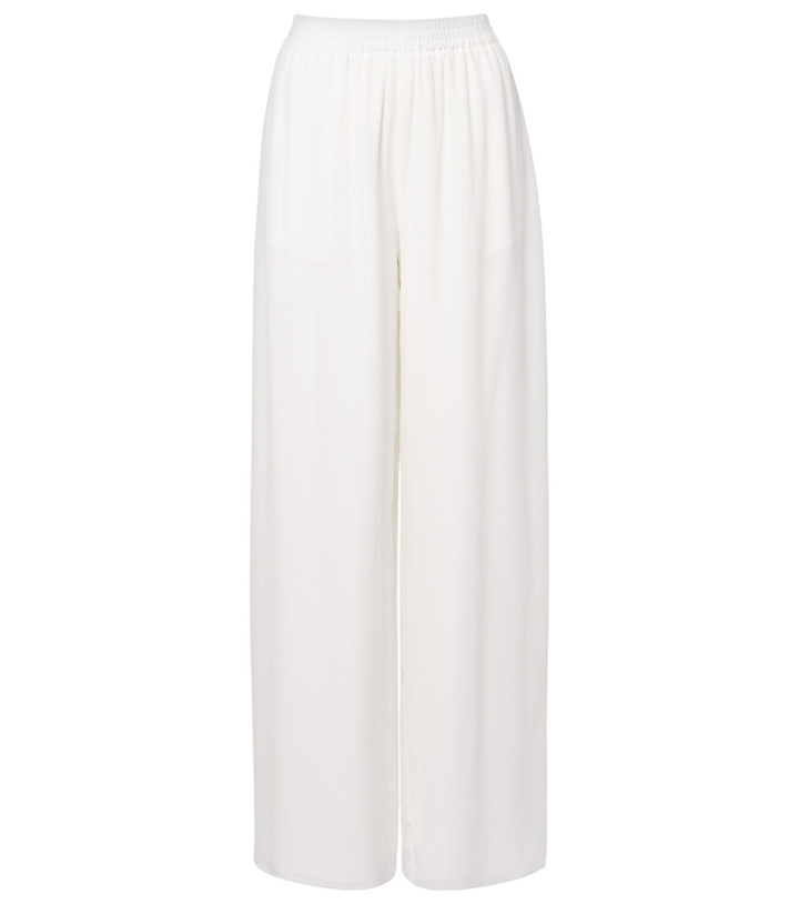 Photo: Oscar de la Renta Mid-rise silk straight pants