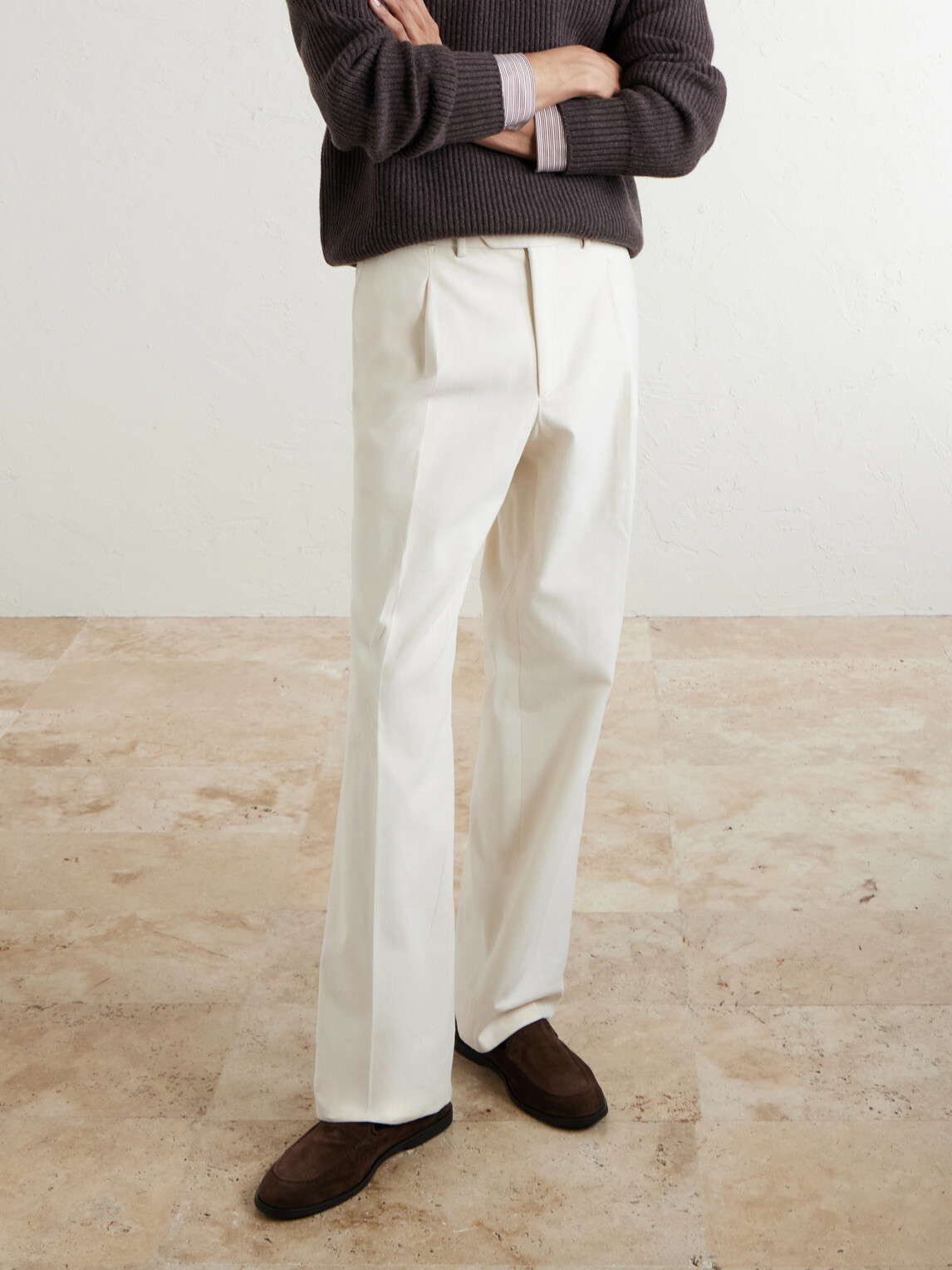 George Cleverley - Cornwall Suede Loafers - Brown