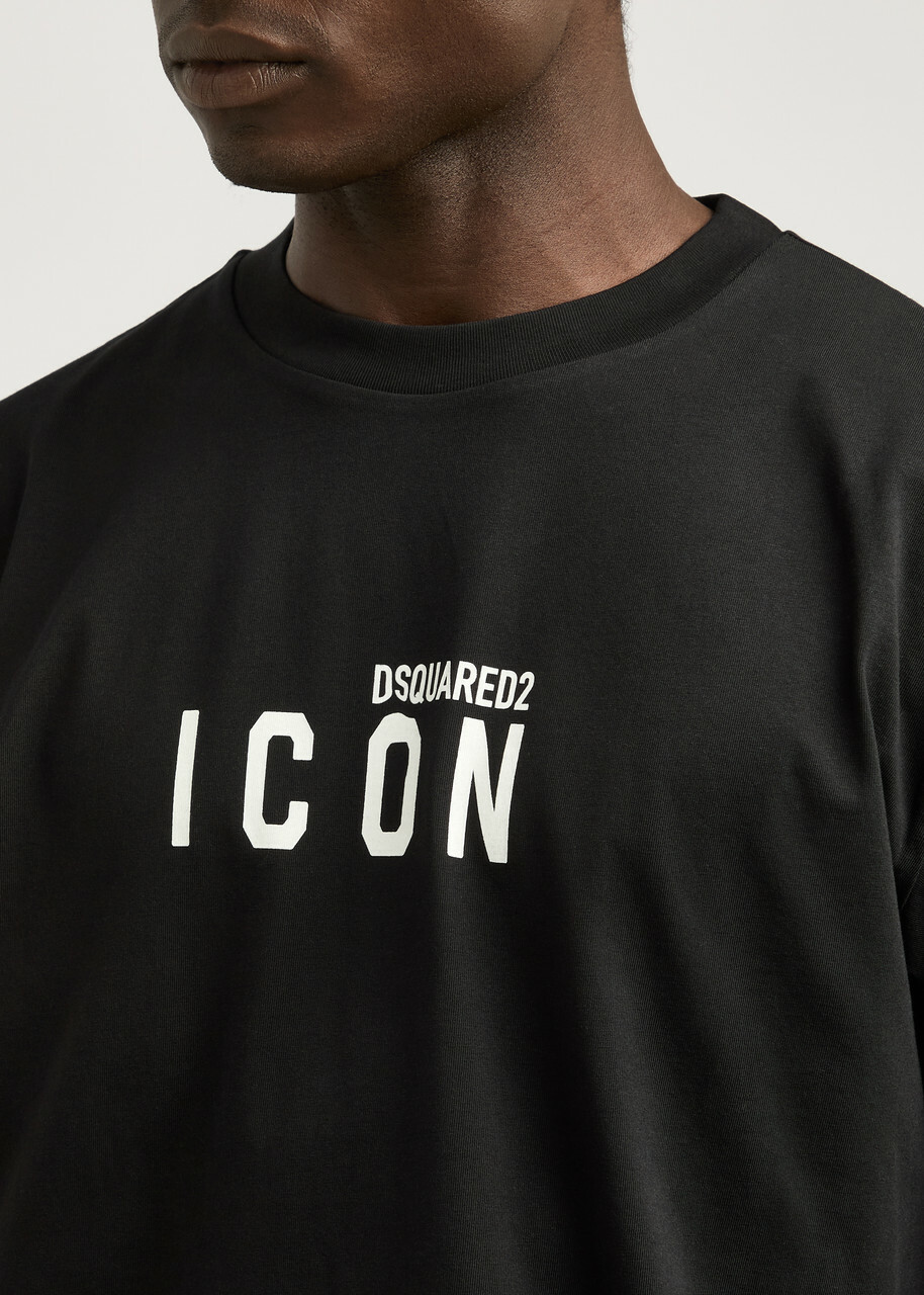 DSQUARED2 Icon Logo-print Cotton T-shirt Black
