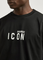 DSQUARED2 Icon Logo-print Cotton T-shirt Black