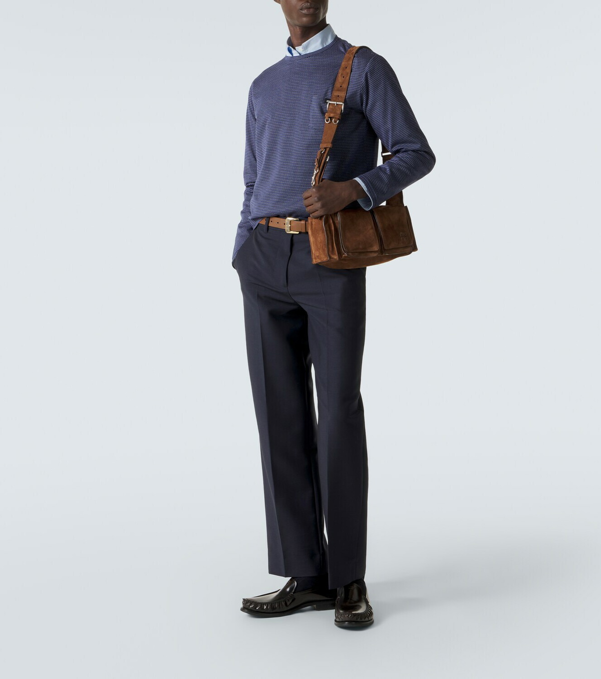 Miu Miu Utilitaire suede shoulder bag