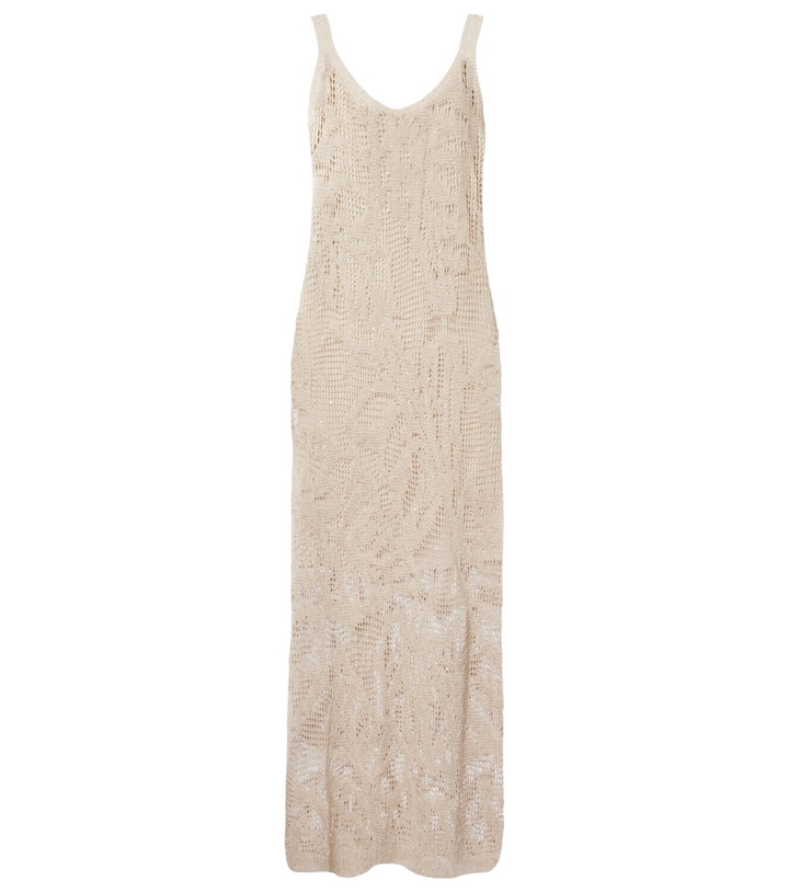 Photo: Brunello Cucinelli Dazzling Water Lillies knitted midi dress