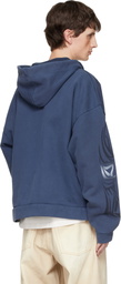 Who Decides War Blue Winged Zip Up Hoodie