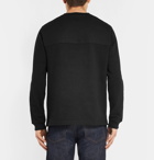 Folk - Sigma Panelled Twill and Loopback Cotton-Jersey Sweatshirt - Men - Black