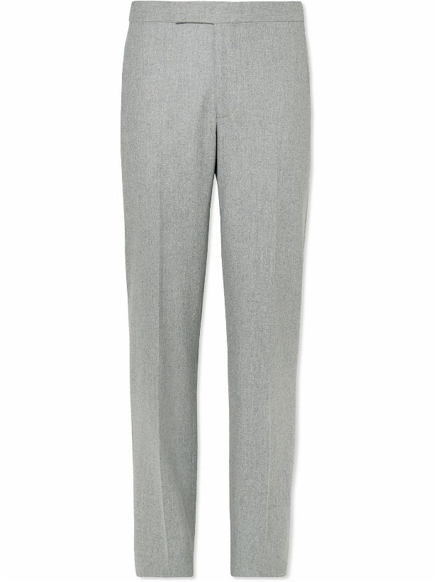 Photo: Richard James - Tapered Wool Flannel Suit Trousers - Gray