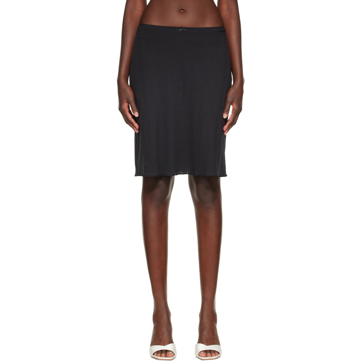 Cou Cou Black 'The Slip' Midi Skirt