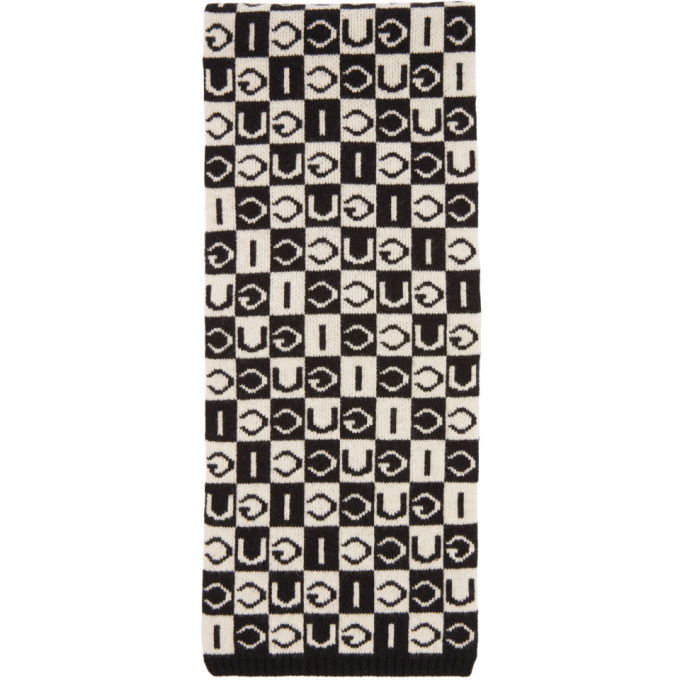 Photo: Gucci Black and White Checkerboard Scarf