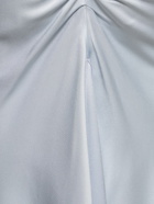 VICTORIA BECKHAM Gathered Sleeve Viscose Blend Midi Dress